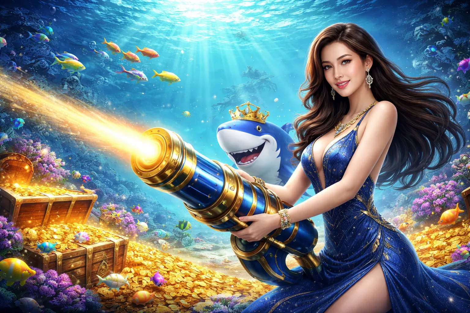 Hình ảnh chính trò chơi bắn cá và giải trí arcade tại 123bet